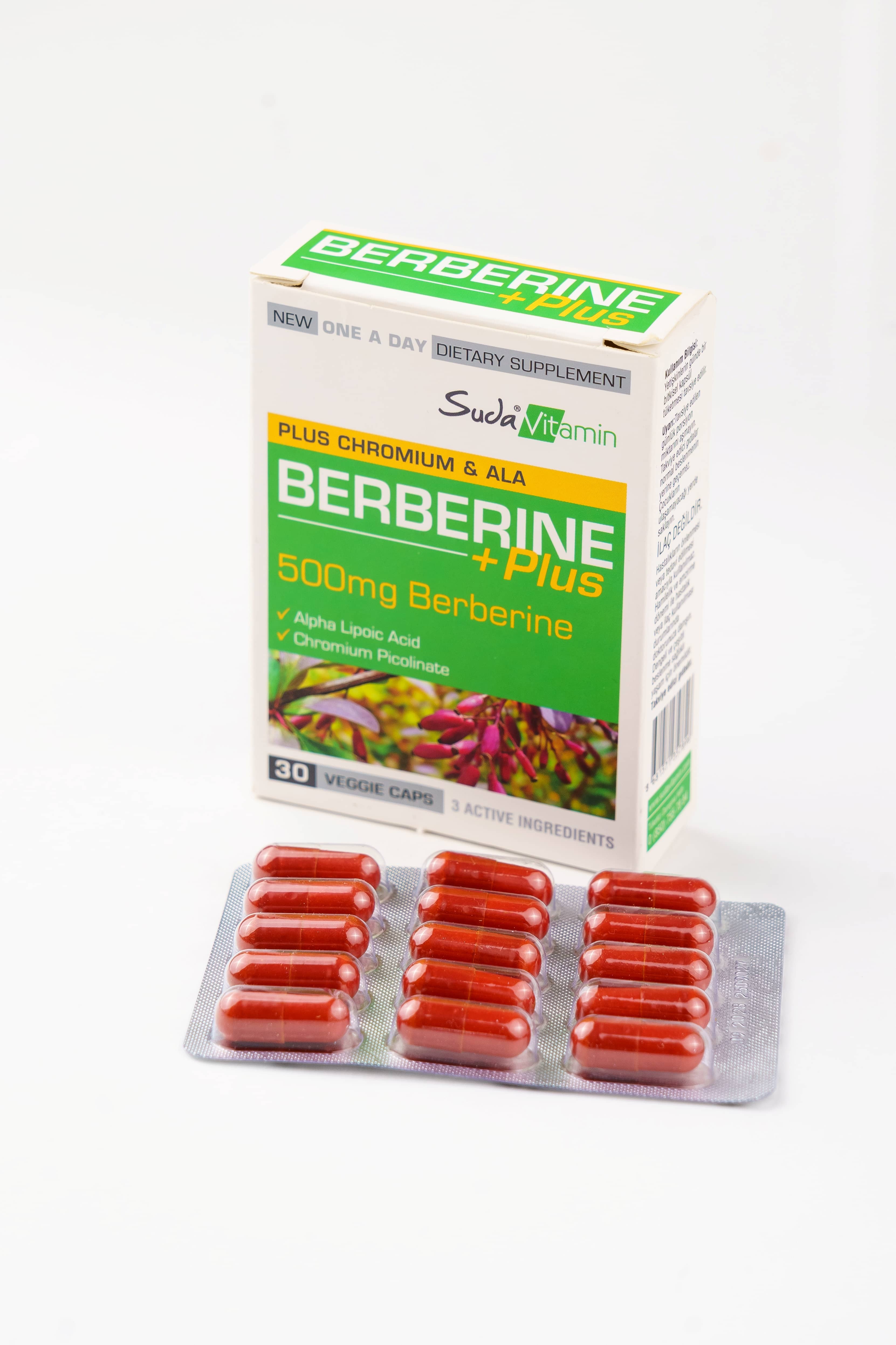 Suda Vitamin Berberine plus500 mg, 30 Kapsula 1