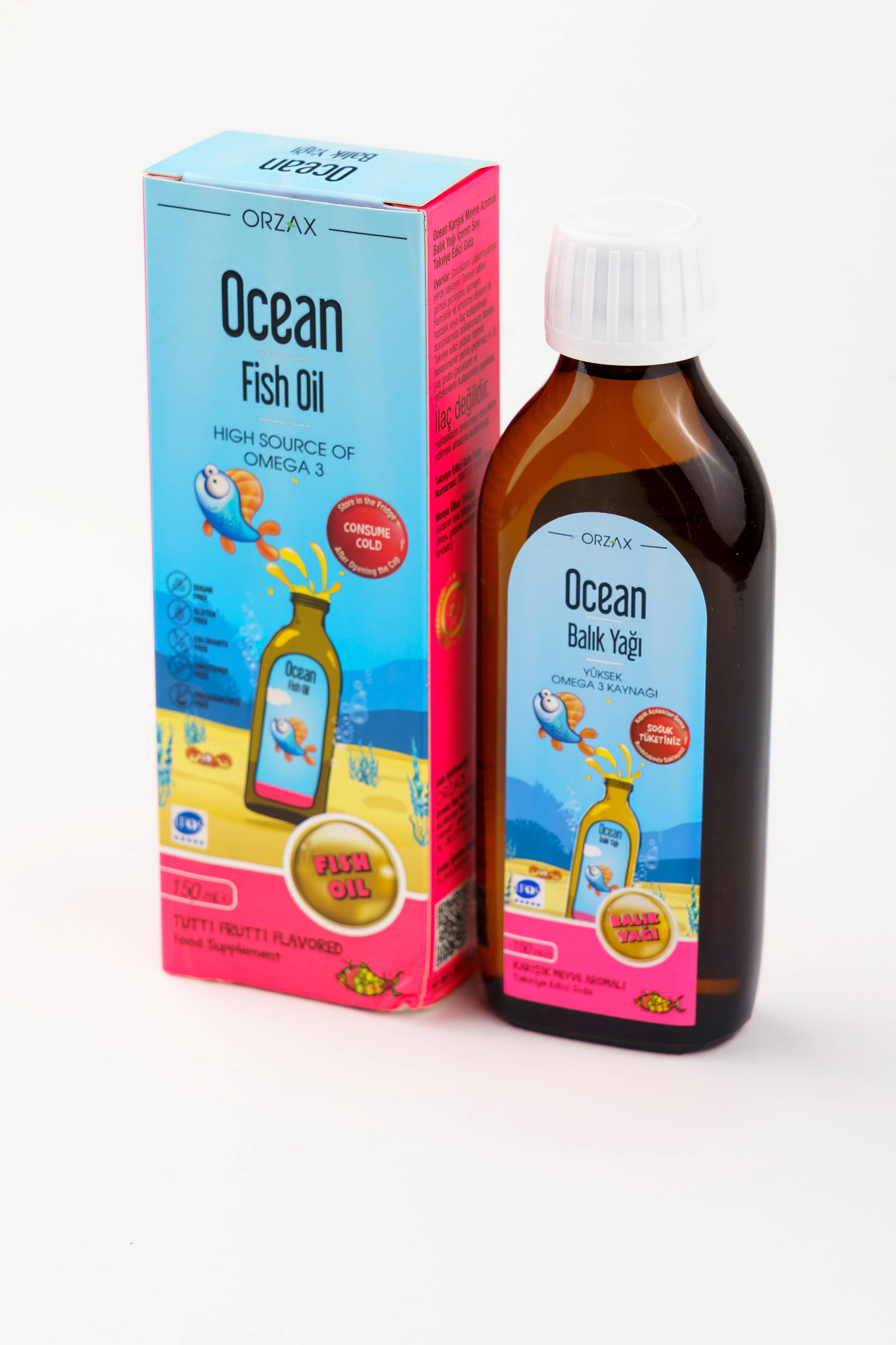 Orzax Tutti Frutti Balik Yagi Surup, 150 ml 1