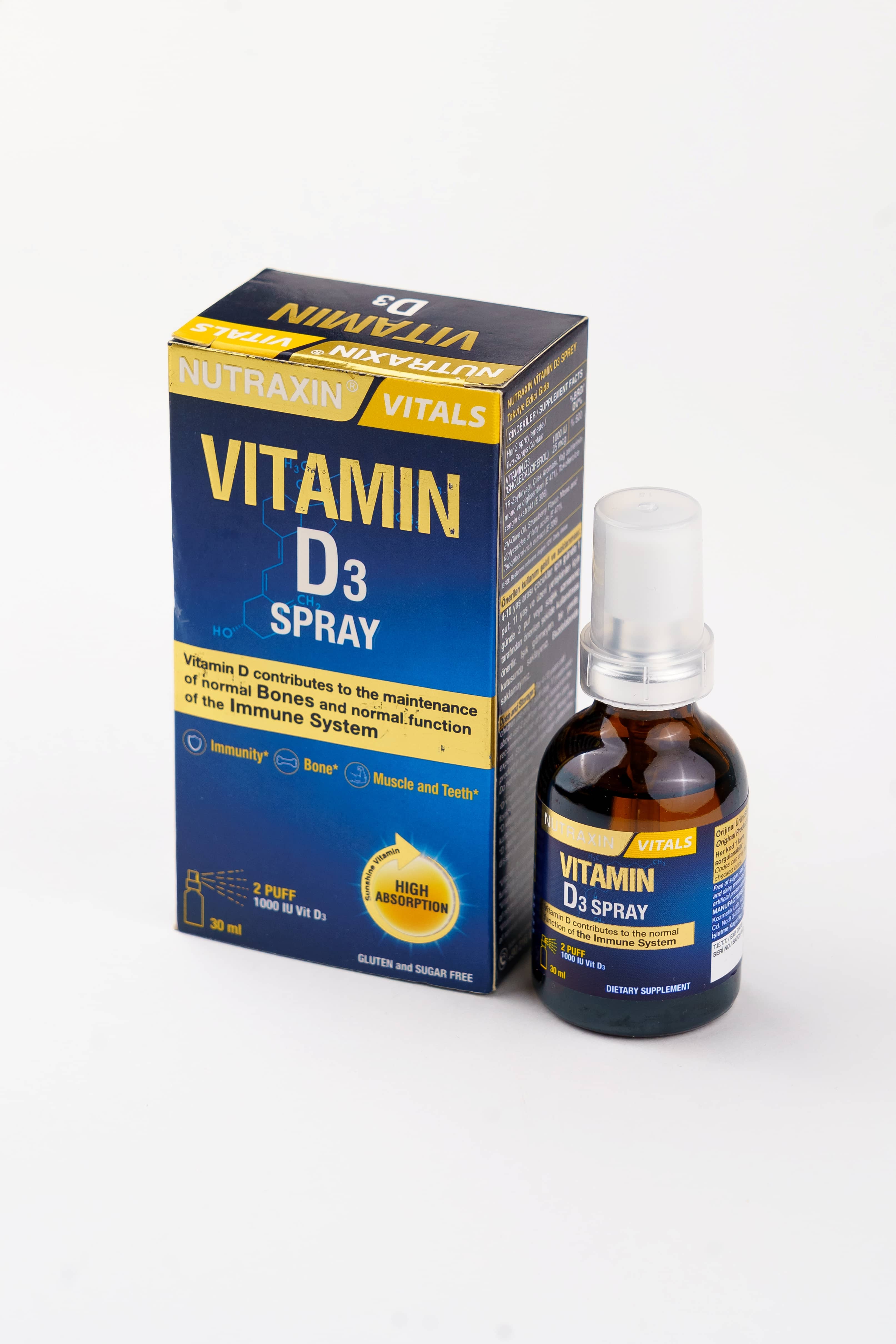 Nutraxin Vitamin D3 500 IU SPREY, 30 ml 1