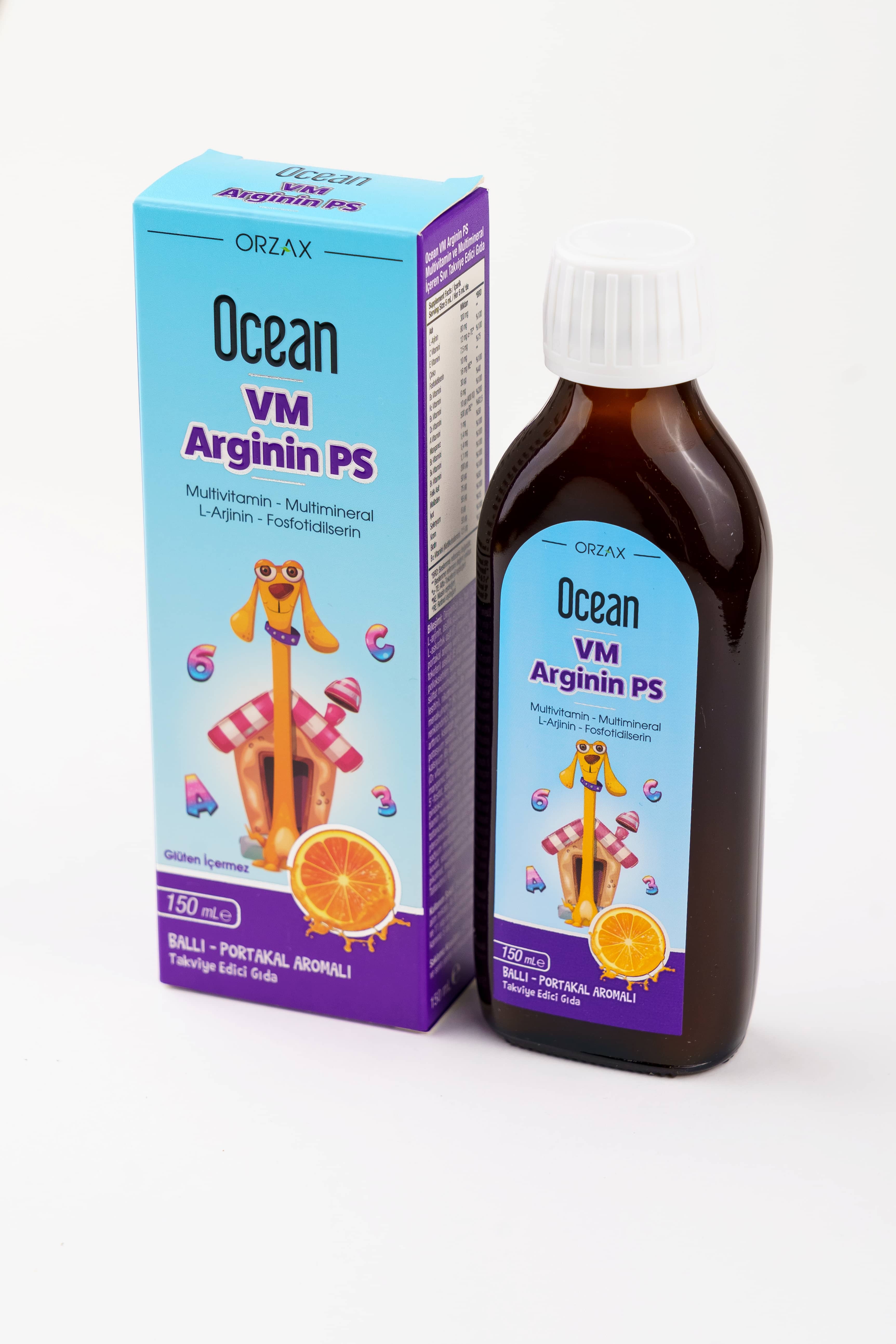 Orzax VM Arginin PSPortokalli Surup, 150 ml 1