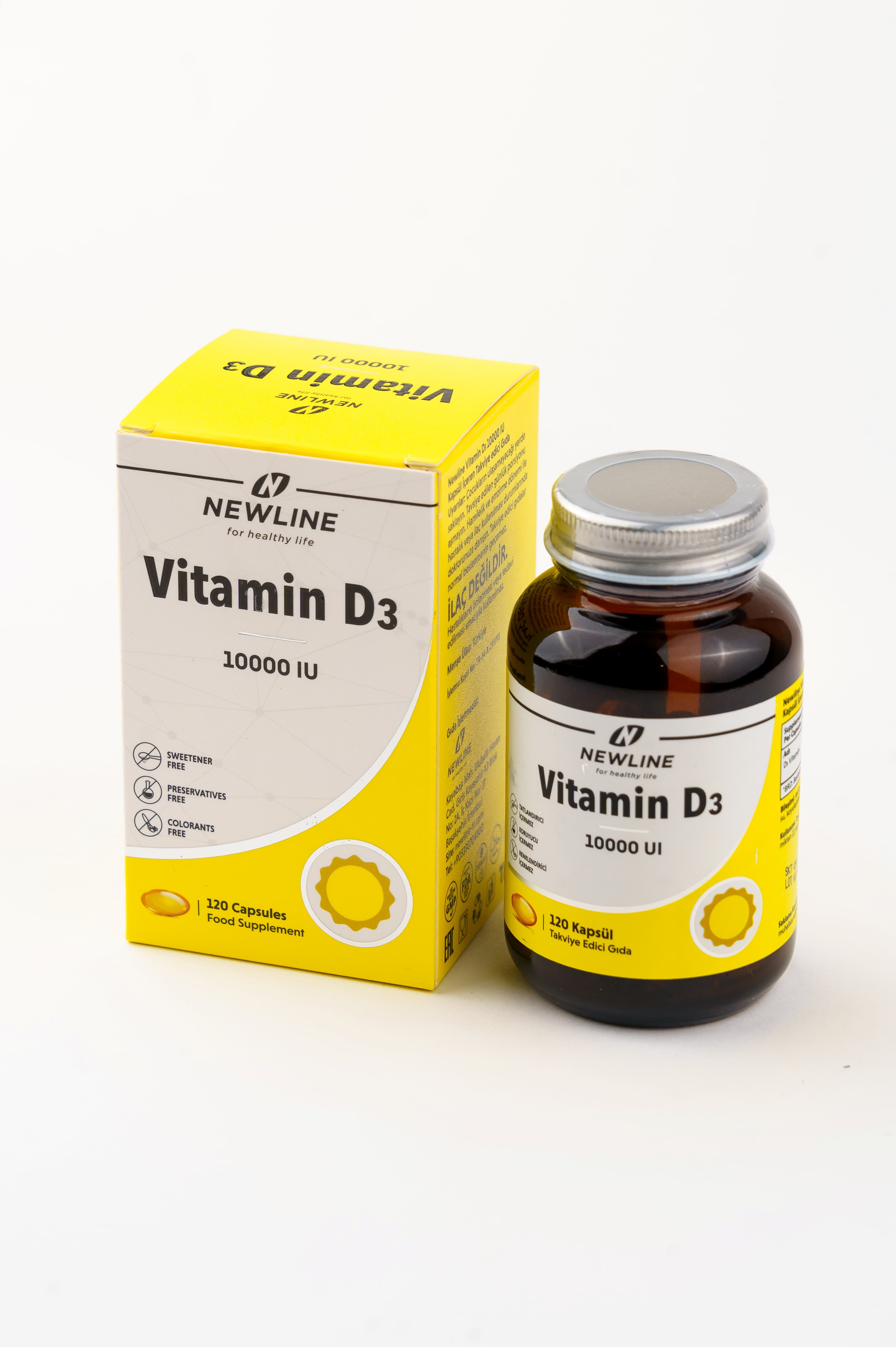 NEWLINE Vitamin D3 10000IU 120 kapsul
