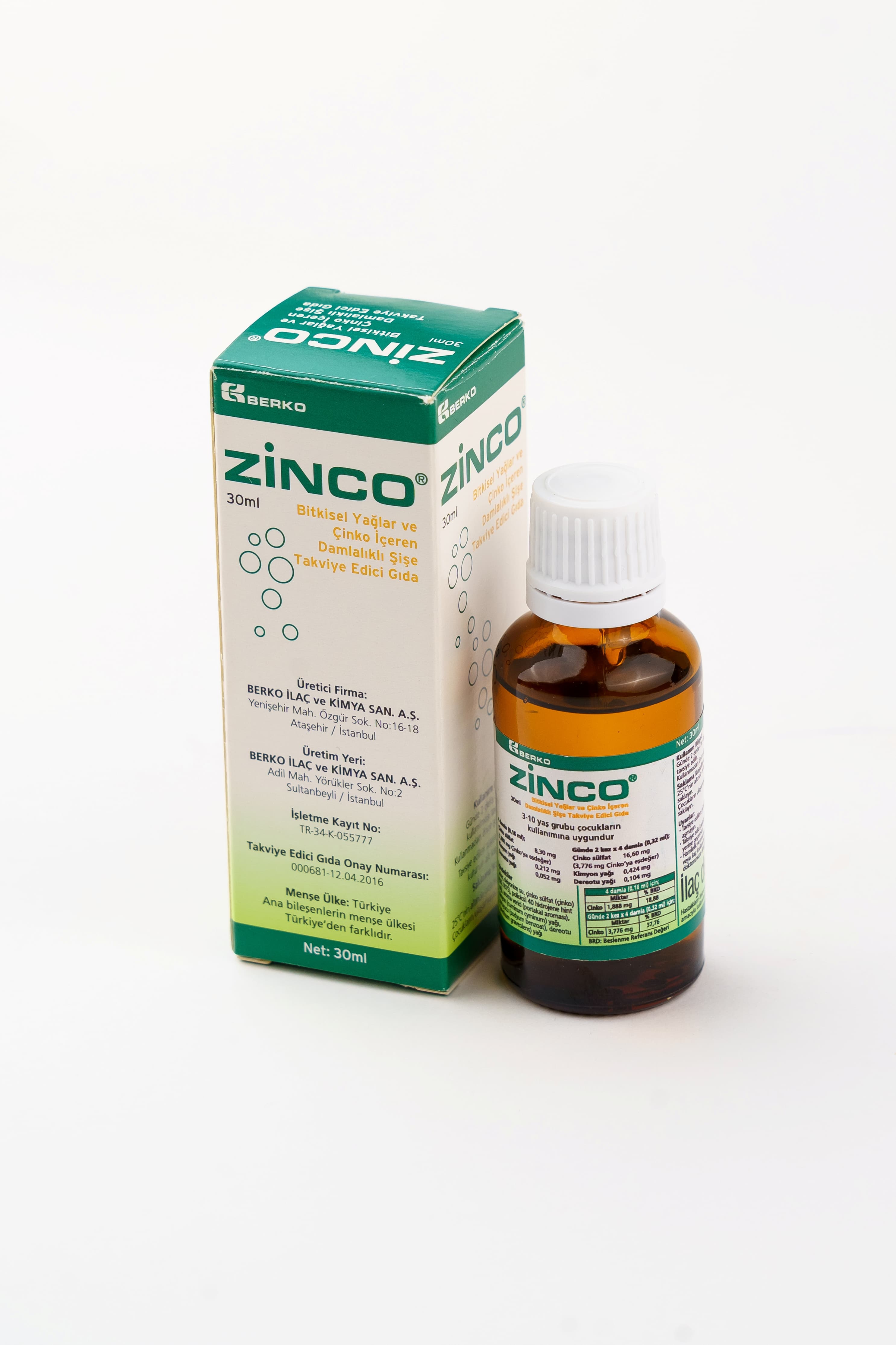 Berko Zinco 30 ml