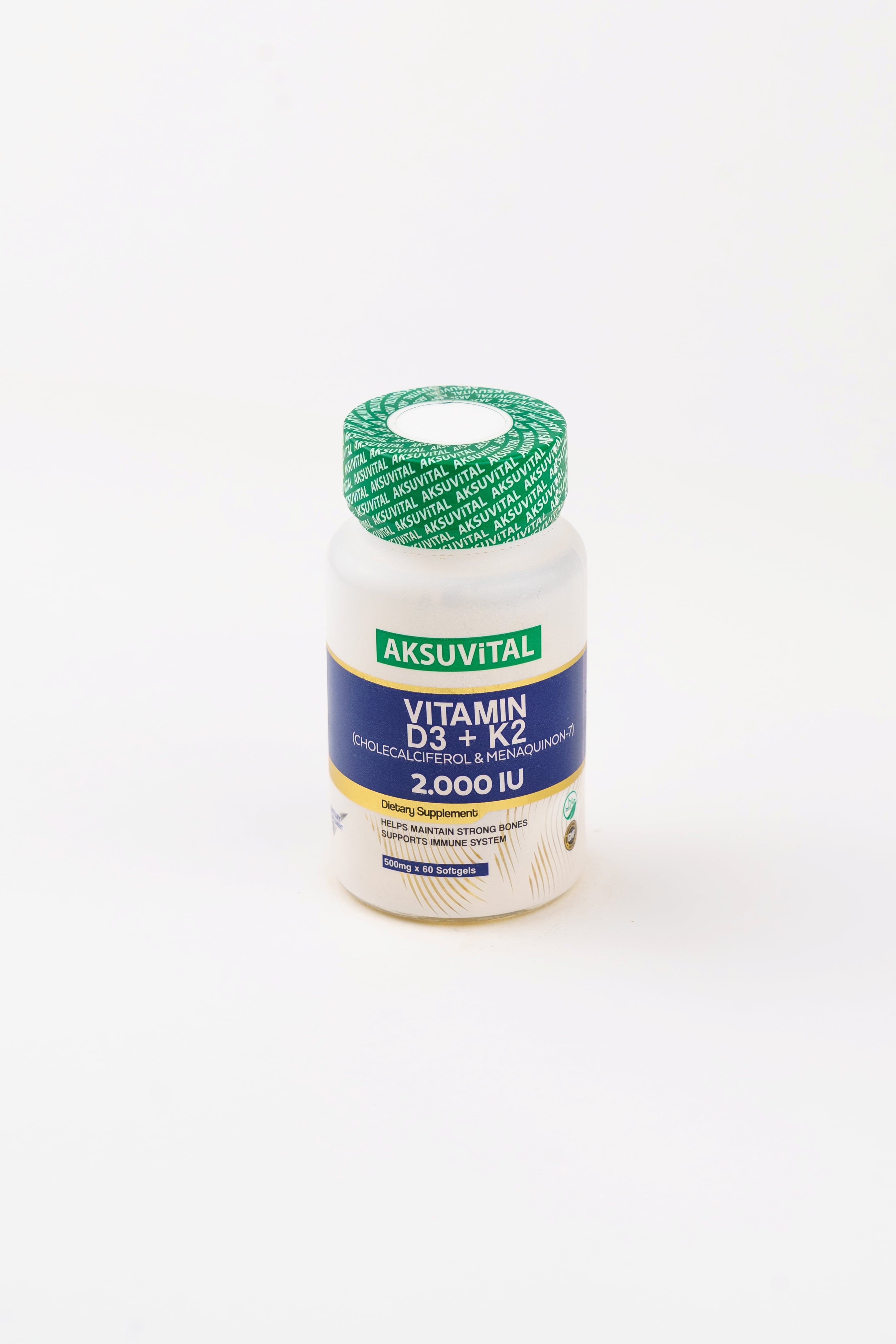 AksuVital Vitamin D3+K2, 2.000IU 60 Softgel