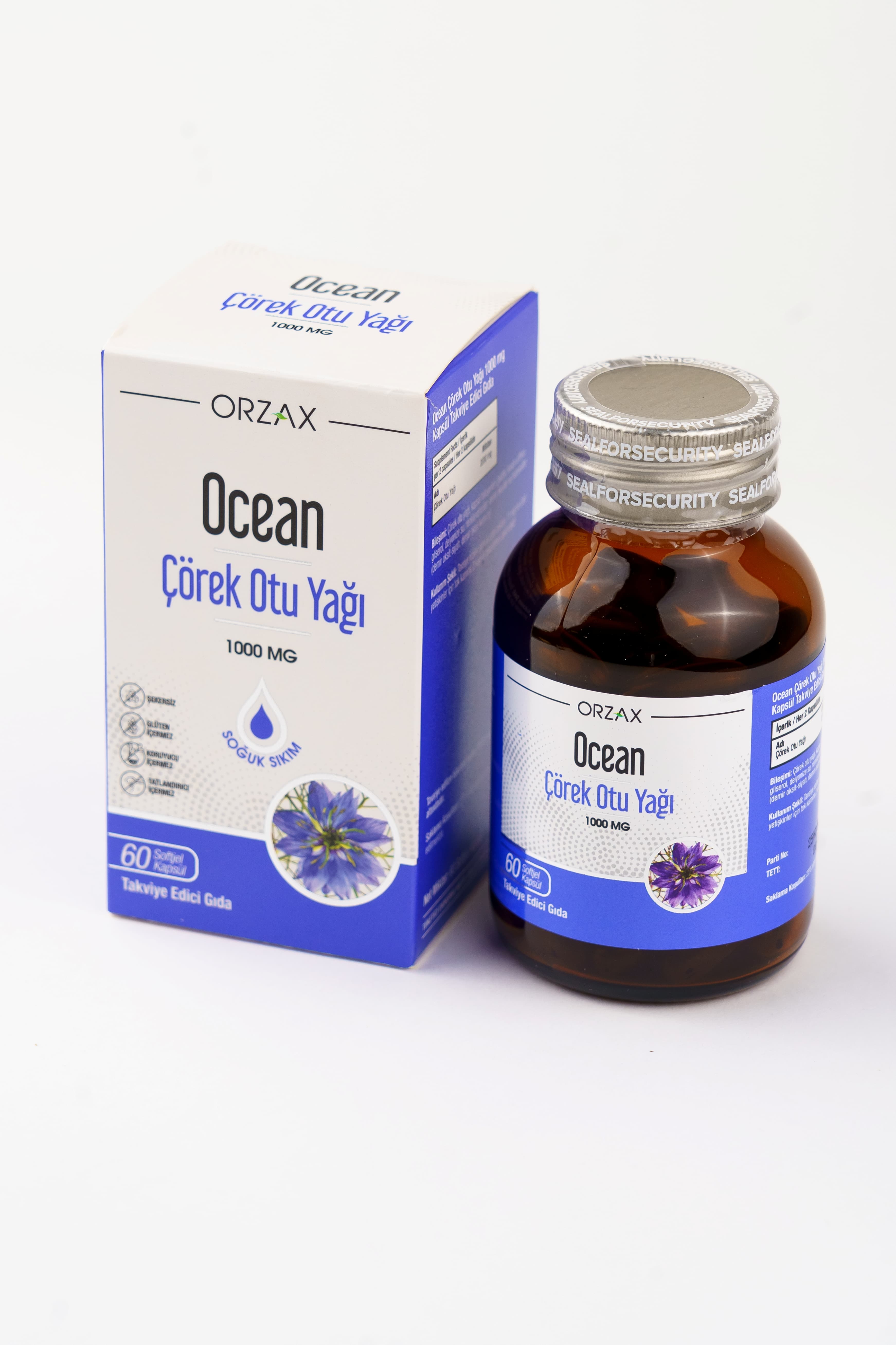 Orzax Corek Otu Yagı 1000 mg, 60 Kapsül