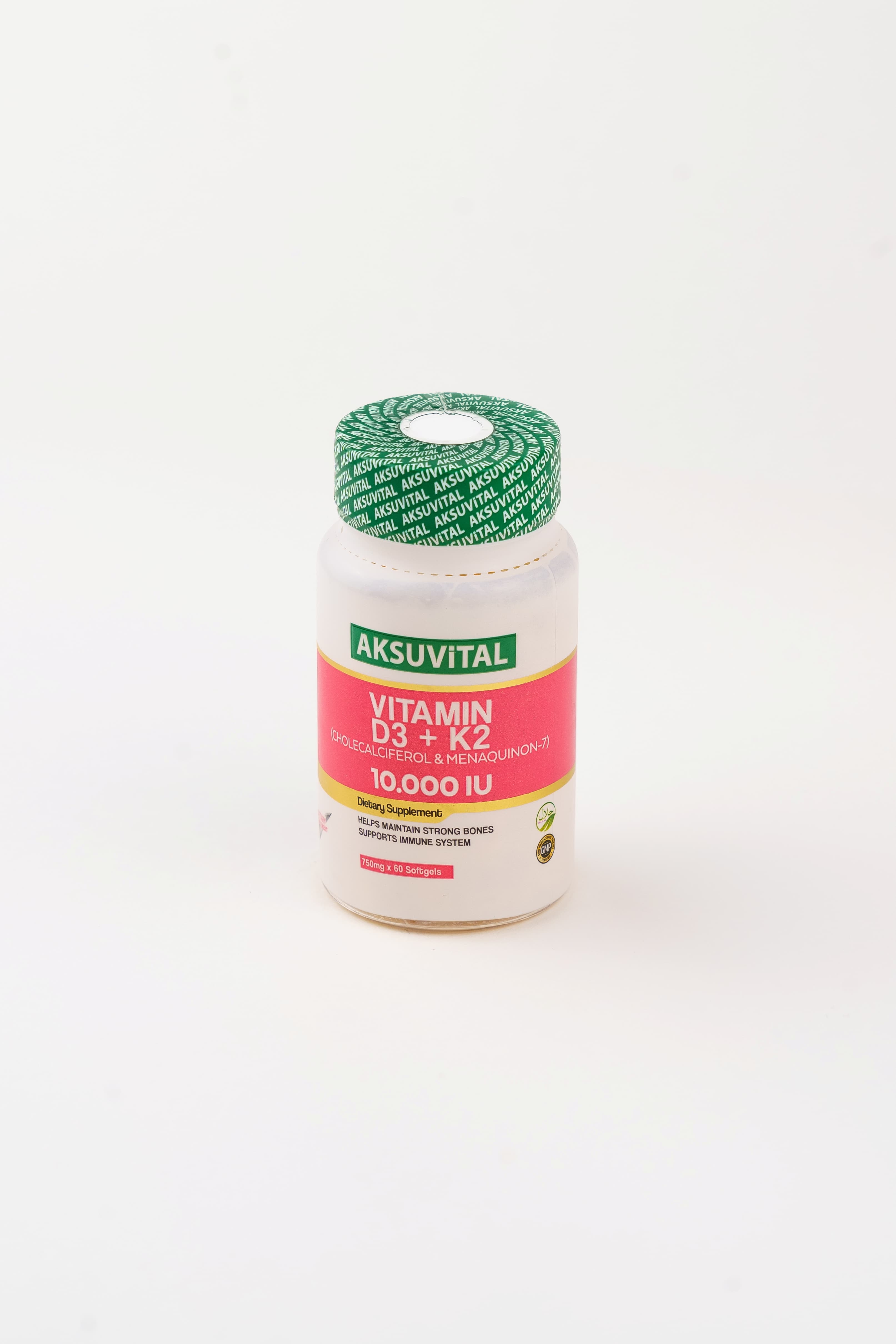 Aksu Vital Vitamin D3 K2 10000 iu, 60 softgel
