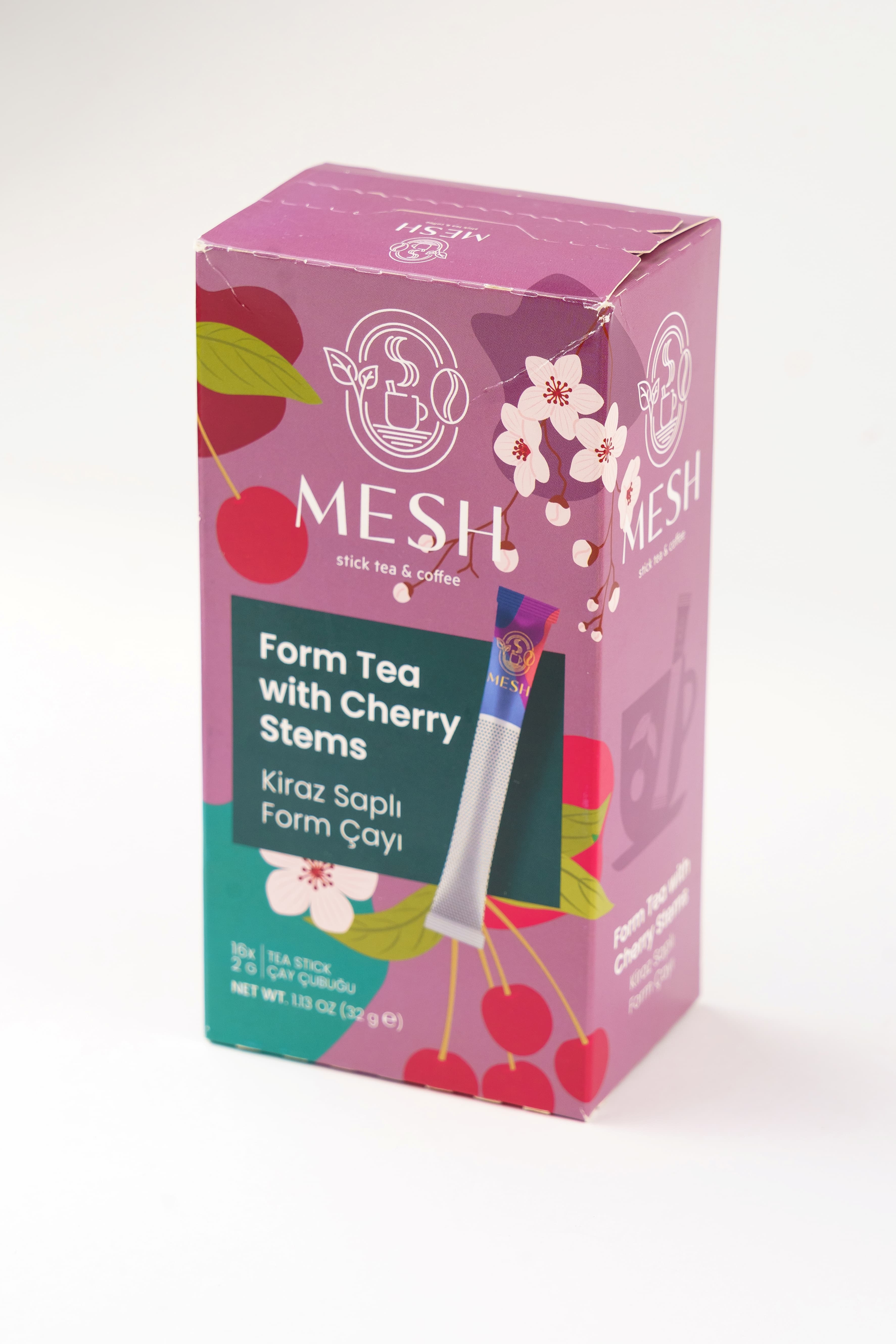 Mesh Stick Cherry Stems 16 stick