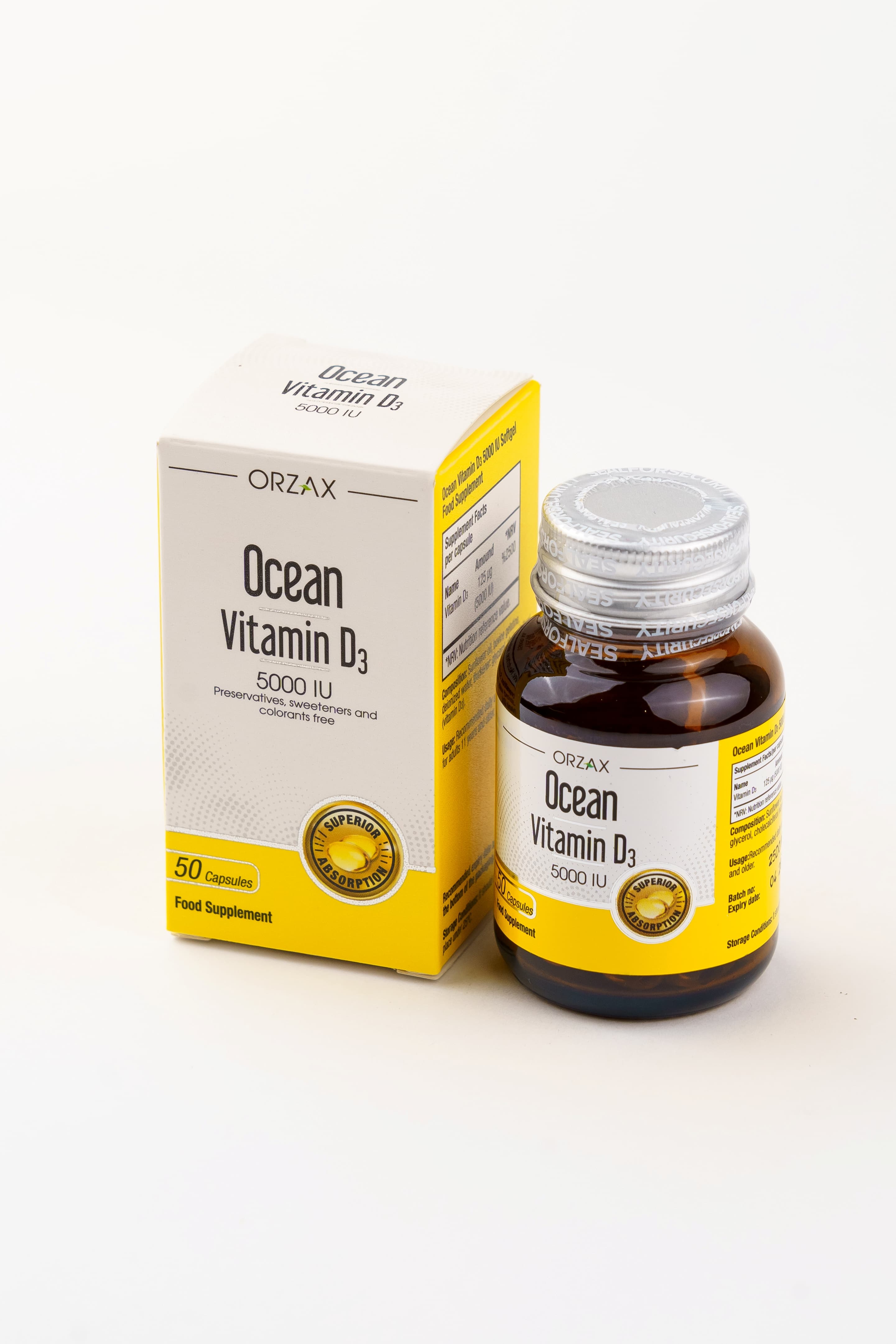 Orzax Vitamin D3 5.000IU 50 kapsul