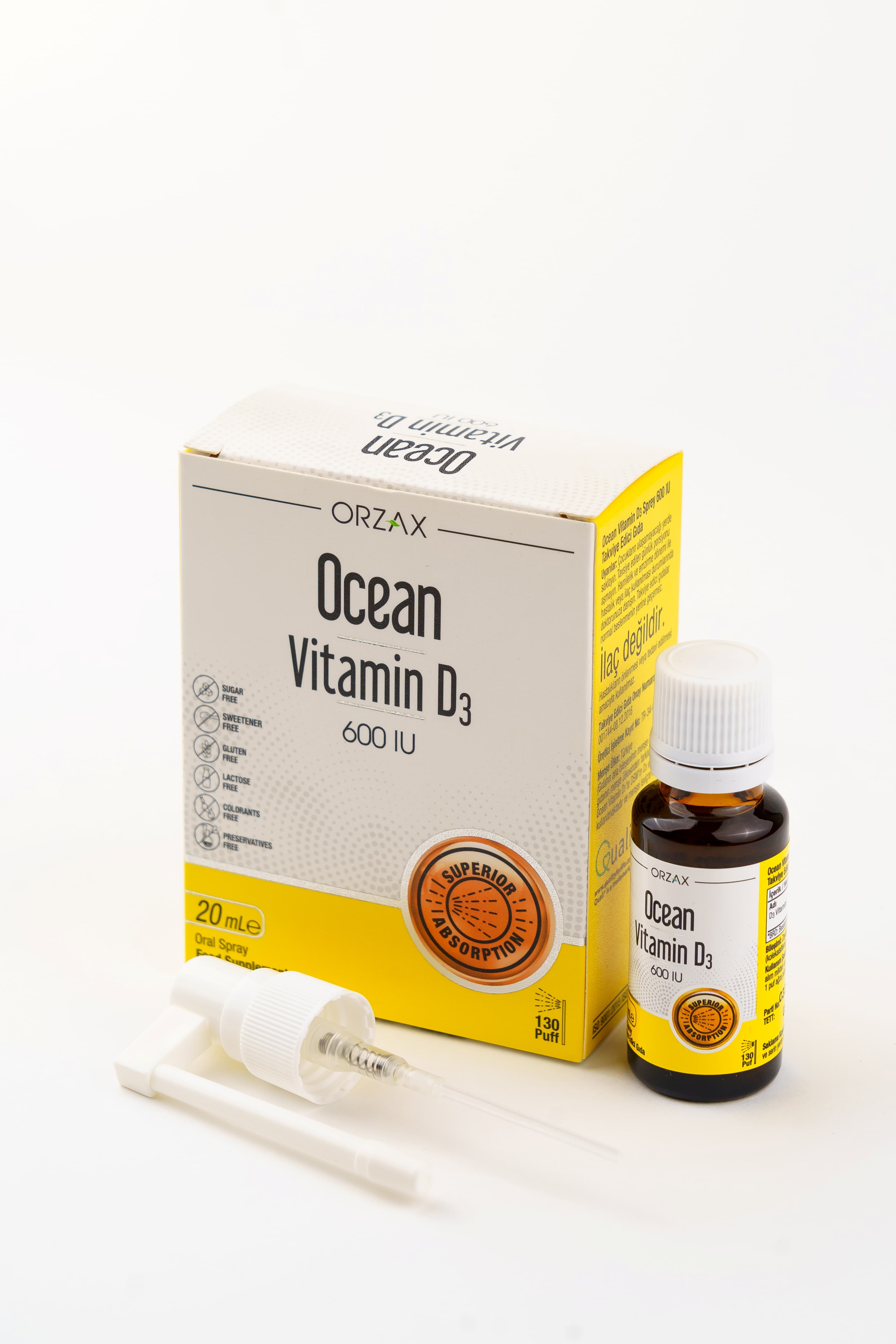 Orzax Vitamin D3 SPREY 600 IU, 20 Ml